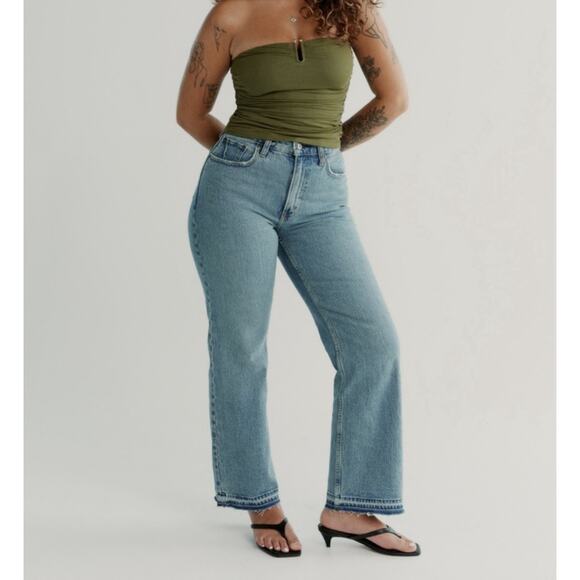 Abercrombie & Fitch The 90s Relaxed Jeans High Rise 25 0 Curve Love Medium Nwt - Picture 2 of 9